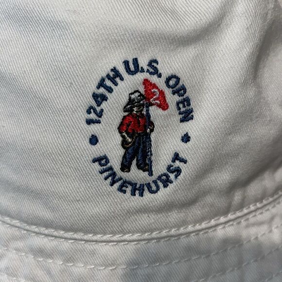 New White Pinehurst Logo 124th US OPEN Mens Golf Bucket Hat Cap 2024 Putter Boy - Picture 2 of 6
